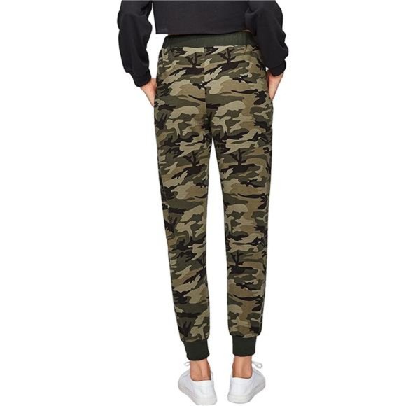 SweatyRocks Women's Elastic Waist Sweatpants Graphic Yoga Workout Jogger Pants - Picture 2 of 6